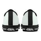 Mint Cream All Over Canvas Lowtops (black pair rear)