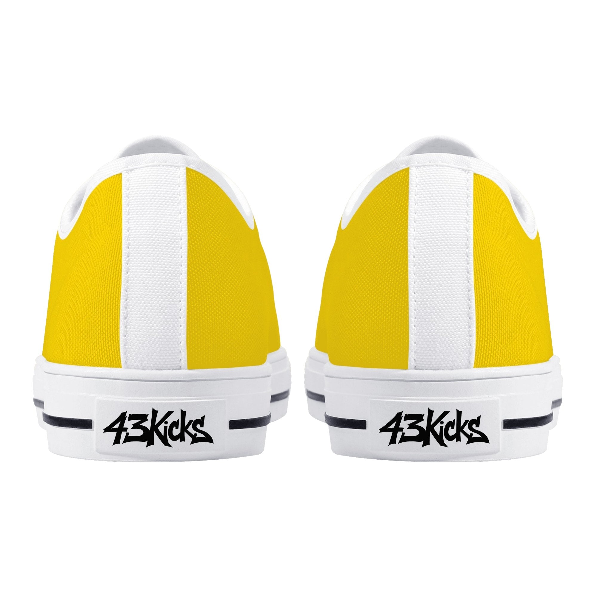 Gold All Over Canvas Lowtops (white pair rear)