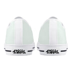Mint Cream All Over Canvas Lowtops (white pair rear)