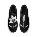 Serene Lily Canvas Slipons (black pair top)