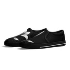 Serene Lily Canvas Slipons (black pair angled)