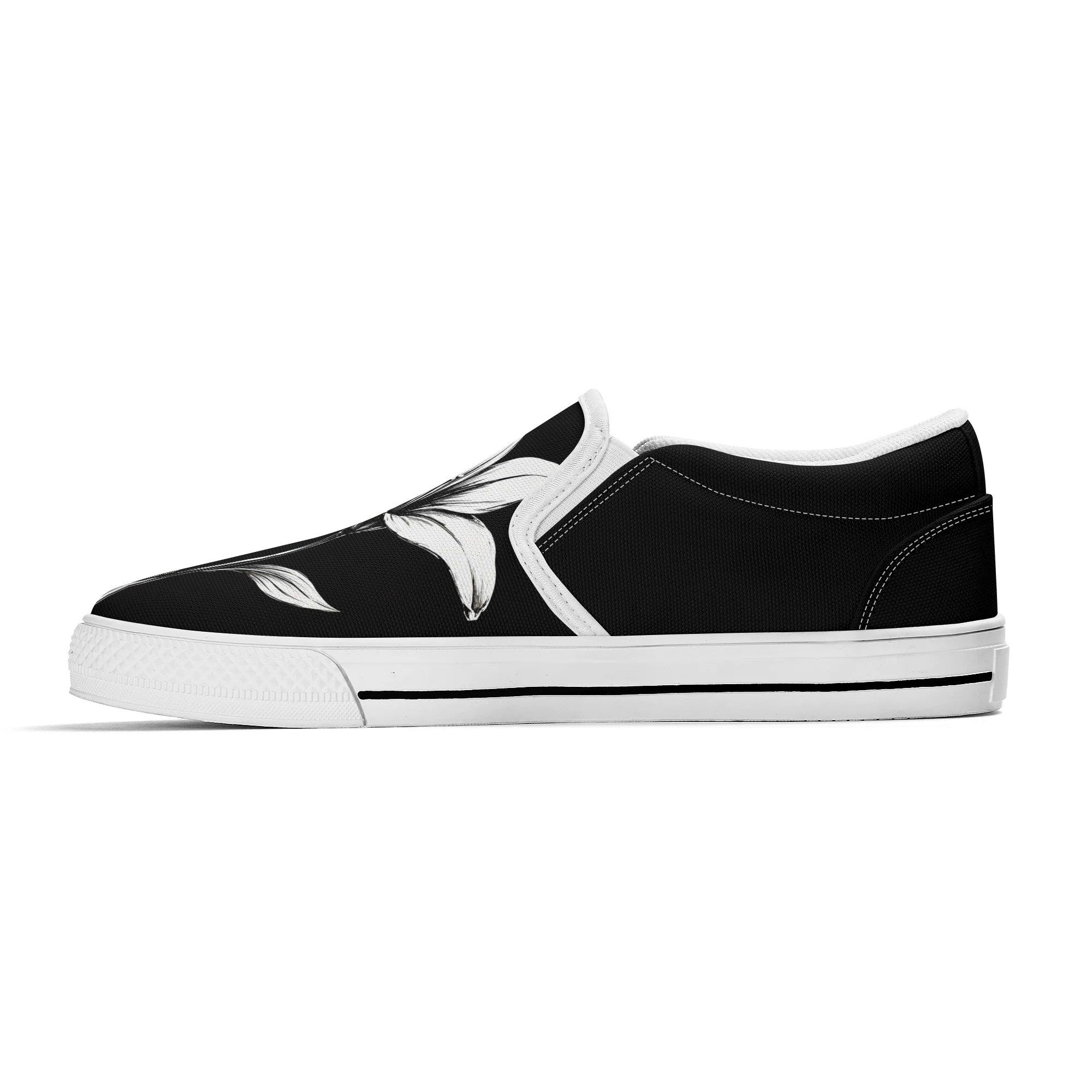 Serene Lily Canvas Slipons (white right inside)