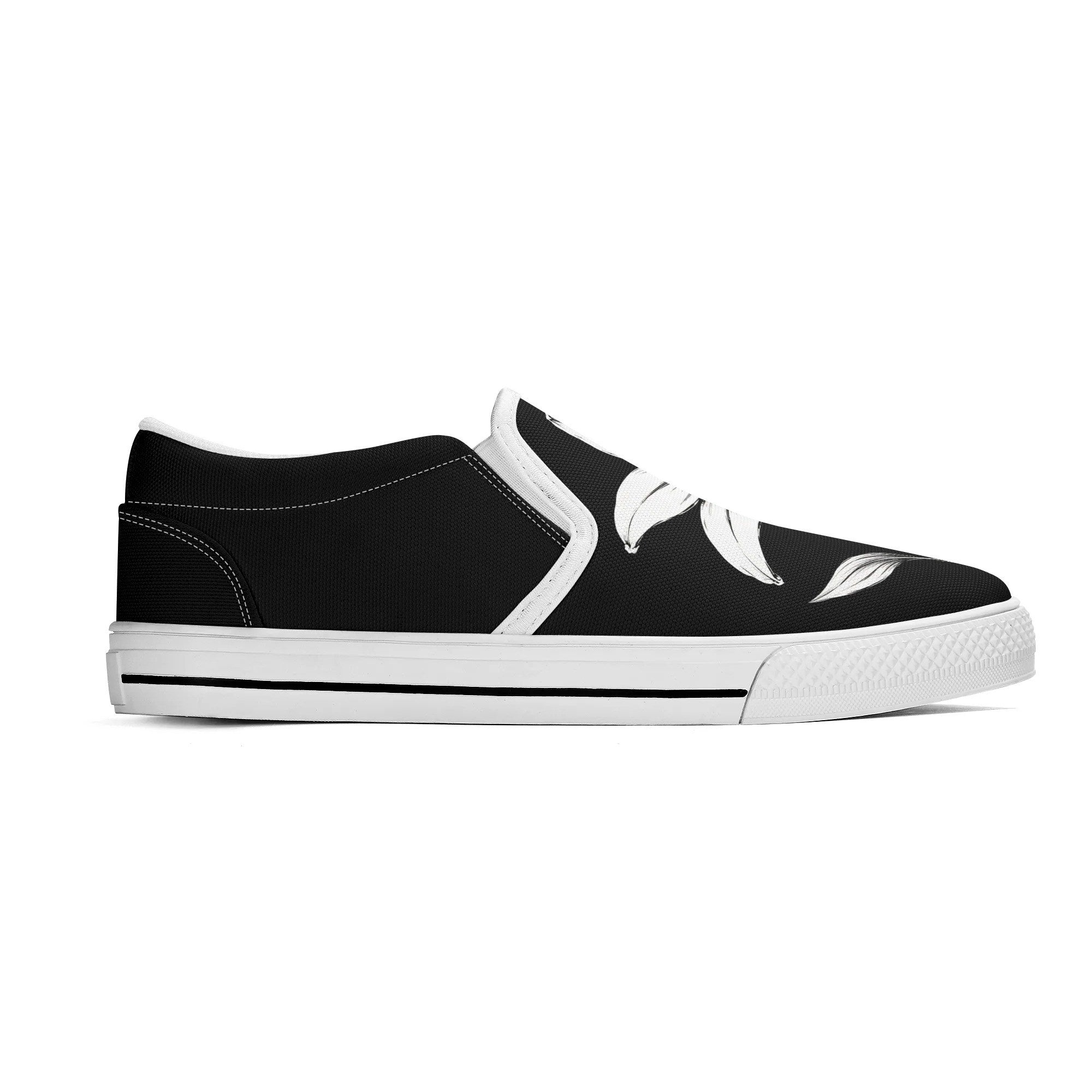 Serene Lily Canvas Slipons (white right outside)