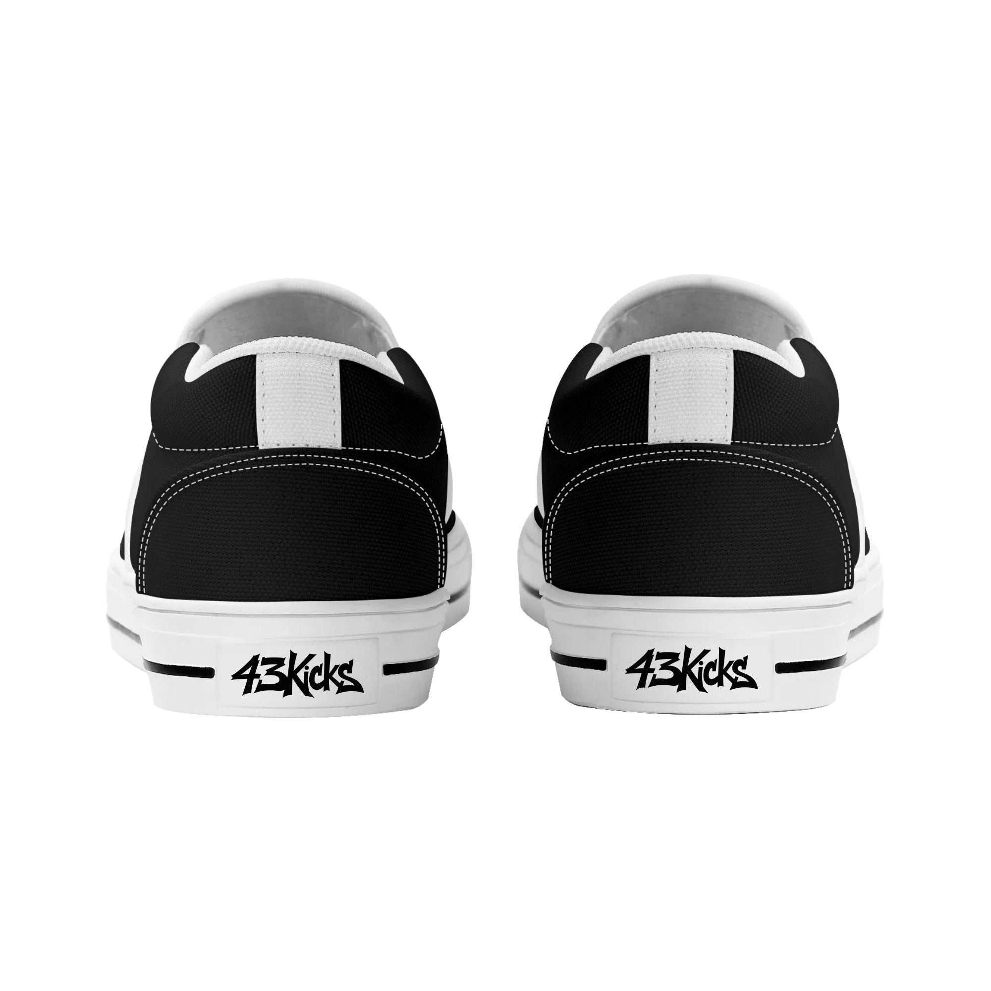 Serene Lily Canvas Slipons (white pair rear)