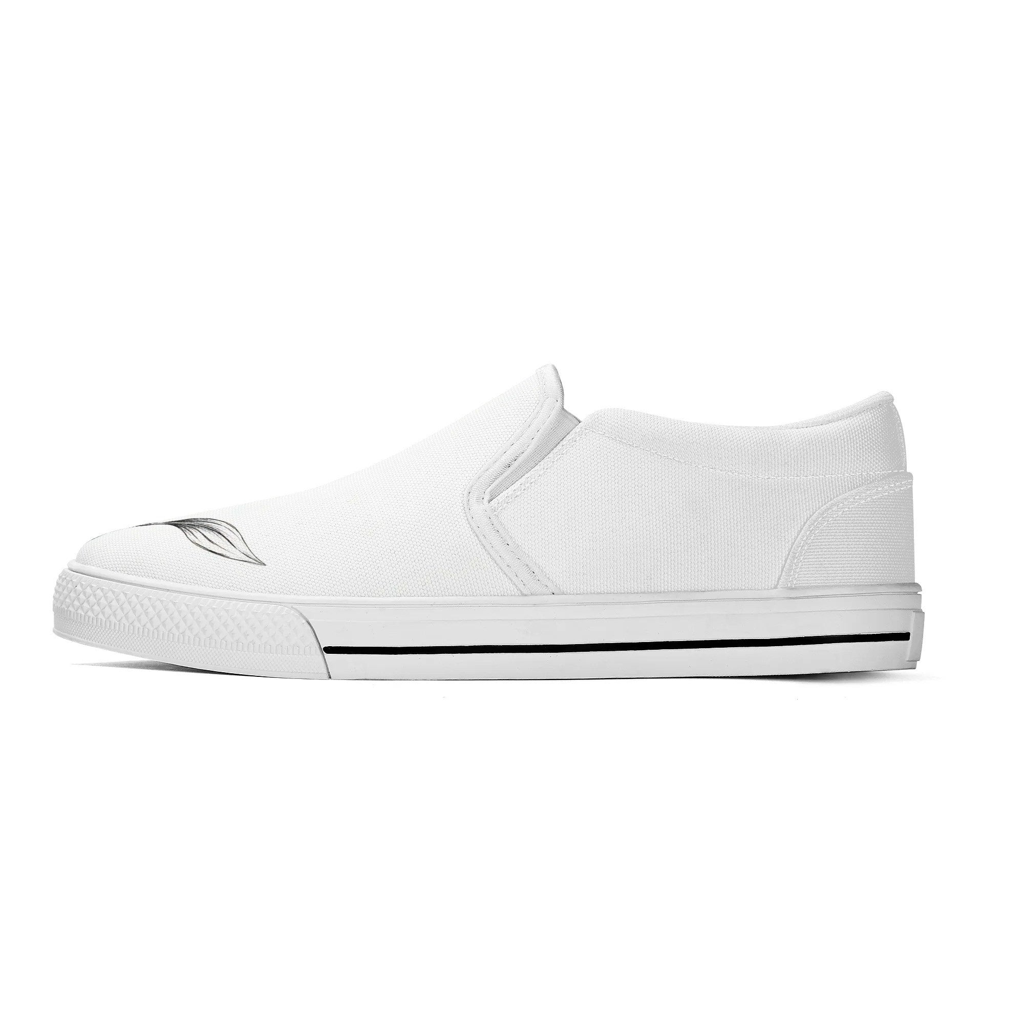 Serene Lily Canvas Slipons (white left outside)