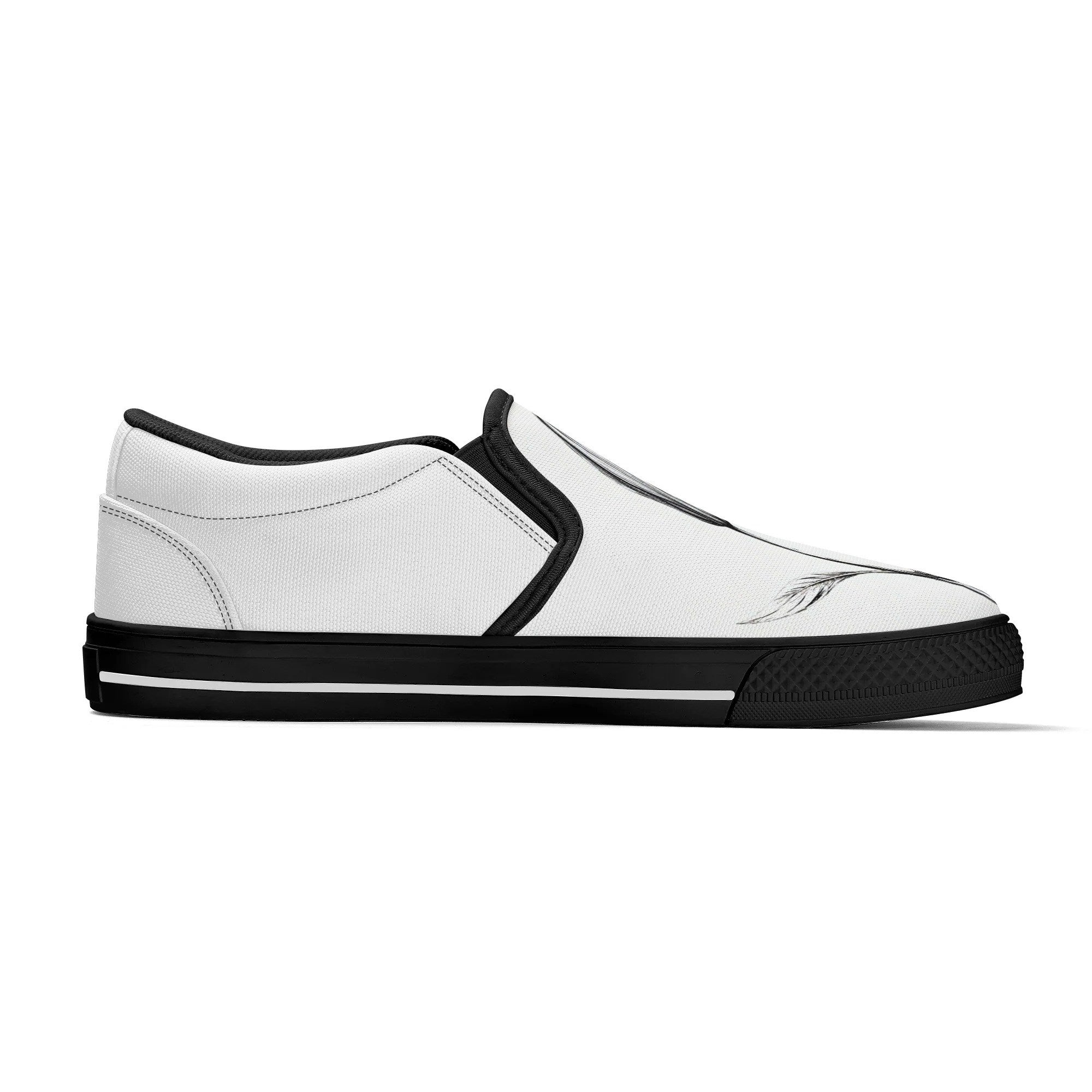 Serene Lily Canvas Slipons (black left inside)