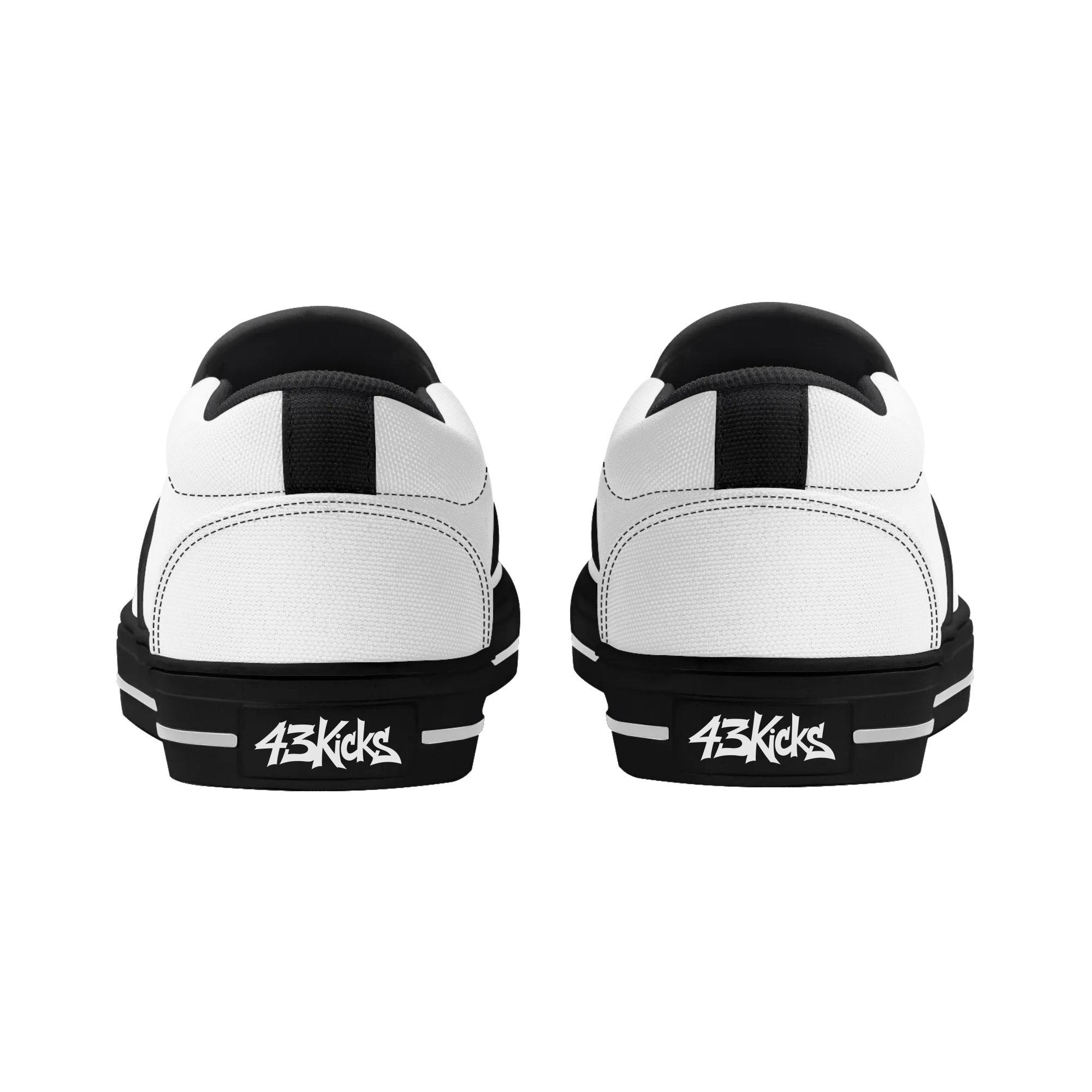 Serene Lily Canvas Slipons (black pair rear)