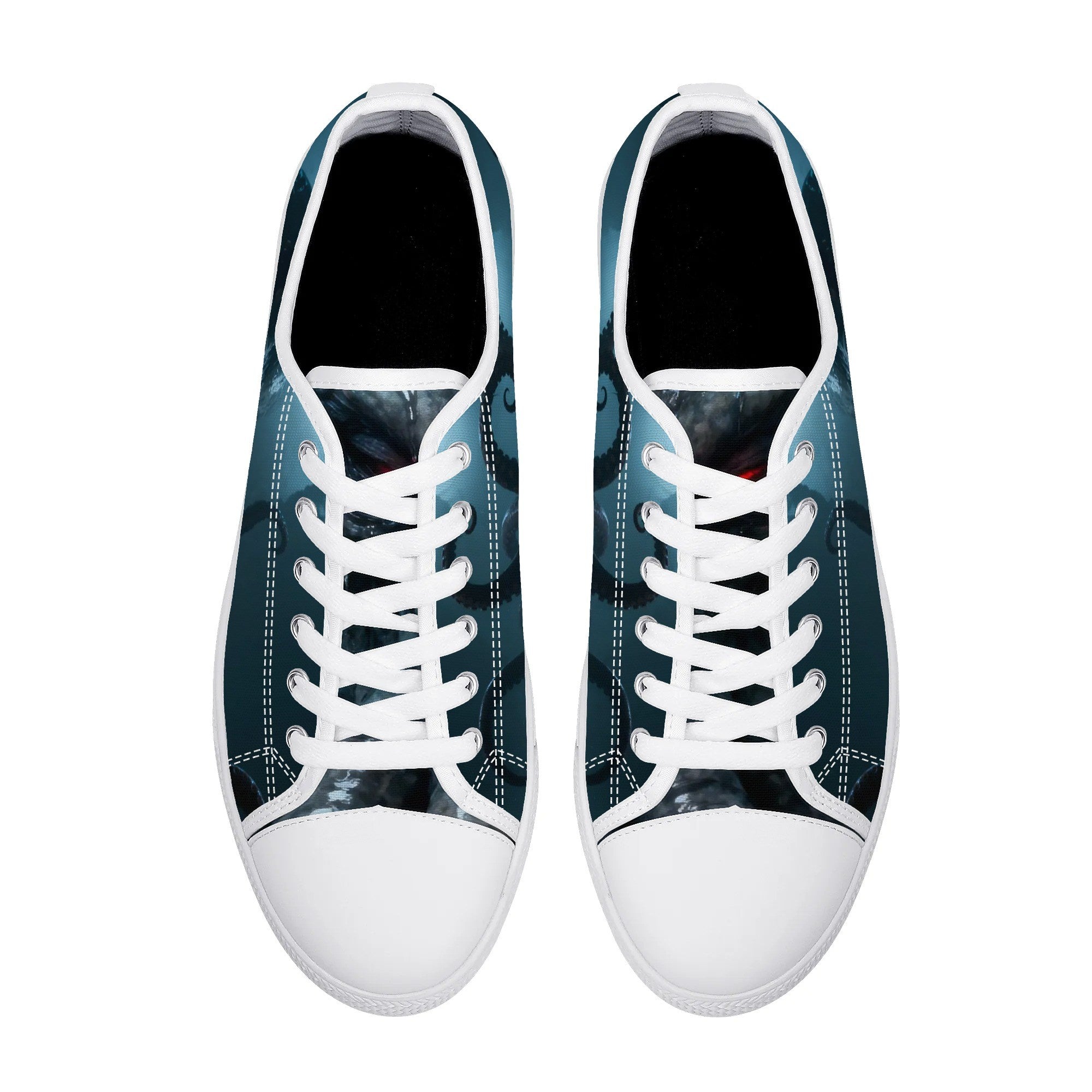 Cthulhu Canvas Lowtops (white pair top)