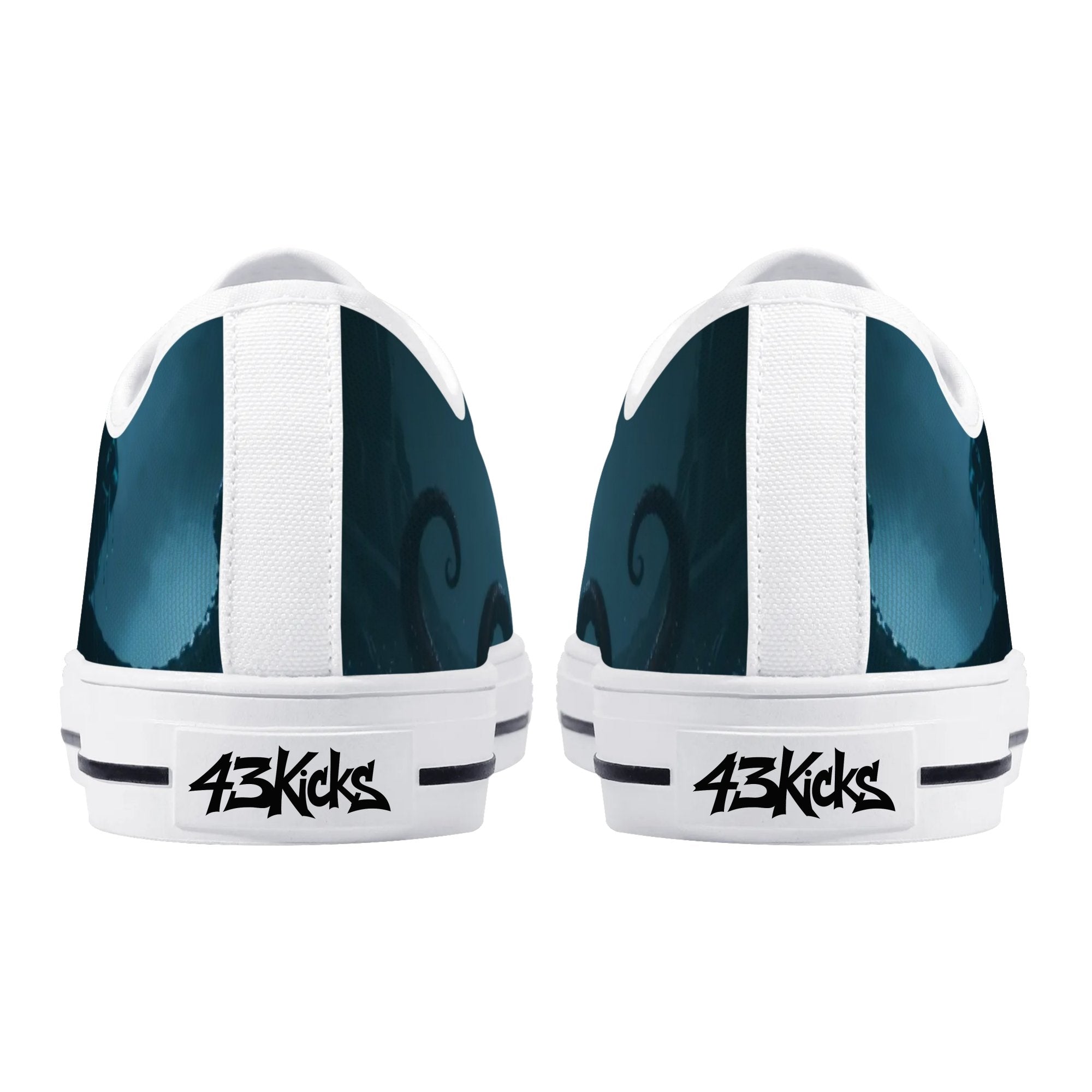 Cthulhu Canvas Lowtops (white pair rear)