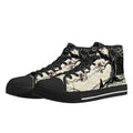 Mokushin's Stillness Canvas Hightops (black pair angled)