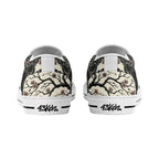 Mokushin's Stillness Canvas Slipons (white pair rear)