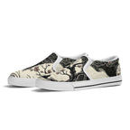 Mokushin's Stillness Canvas Slipons (white pair angled)
