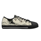 Mokushin's Stillness Canvas Lowtops (black left inside)