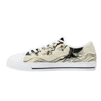 Mokushin's Stillness Canvas Lowtops (white right inside)