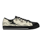 Mokushin's Stillness Canvas Lowtops (black right outside)