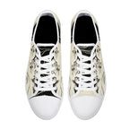 Mokushin's Stillness Canvas Lowtops (white pair top)