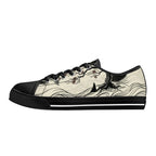 Mokushin's Stillness Canvas Lowtops (black left outside)