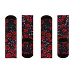 Deep Rose Cushioned Crew Socks