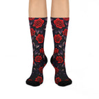 Deep Rose Cushioned Crew Socks